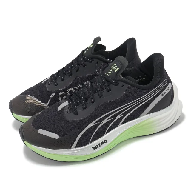 【PUMA】慢跑鞋 Velocity Nitro 3 GTX Wns 女鞋 黑白 防水 氮氣中底 運動鞋(379802-01)