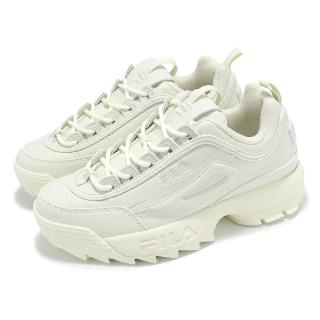 【FILA】休閒鞋 Disruptor LL 1998 男鞋 女鞋 米白 厚底 增高 鋸齒底 老爹鞋(4C608Y920)