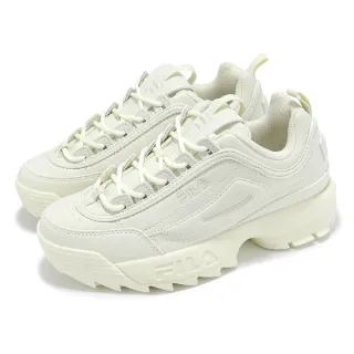 【FILA】休閒鞋 Disruptor LL 1998 男鞋 女鞋 米白 厚底 增高 鋸齒底 老爹鞋(4C608Y920)
