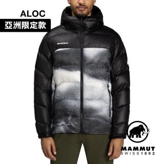 【Mammut 長毛象官方直營】Gravity IN Hooded AF Grain 日系防潑水羽絨連帽外套 黑/白 男款 #1013-03260