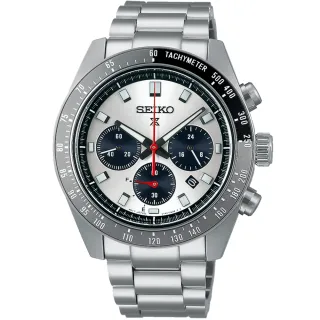 【SEIKO 精工】PROSPEX Speed Timer 太陽能計時熊貓錶-41.4mm 送禮 母親節(V192-0AH0N/SSC911P1)