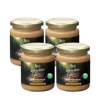 【智慧誠選】德國BZ 顆粒無加糖花生醬250g/瓶x4(全素、無糖、無防腐劑)