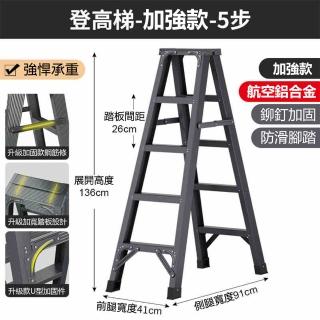 【YouPin】梯子家用折疊人字梯加厚室內多功能伸縮工業工程梯鋁合金安全爬梯(梯子)