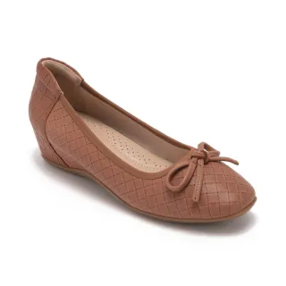 【Easy Spirit】PENN 經典編織紋楔型娃娃鞋(卡其色)