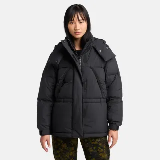 【Timberland 官方旗艦】女款黑色再生羽絨外套(A5ZAU001)