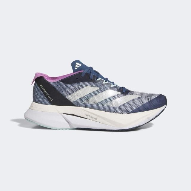 【adidas 愛迪達】Adizero Boston 12 W 女 慢跑鞋 運動 競速 跑鞋 避震 輕量 灰藍(IF9219)