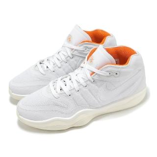 【NIKE 耐吉】籃球鞋 Air Zoom G.T. Hustle 2 EP 男鞋 白 橘 膠底 復古 氣墊 運動鞋(DJ9404-104)