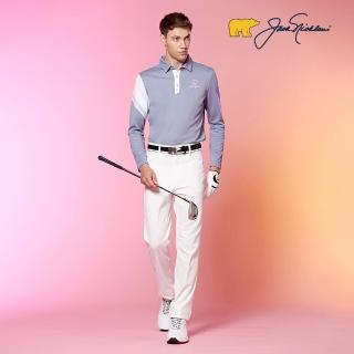 【Jack Nicklaus 金熊】GOLF男款彈性休閒長褲(白色)