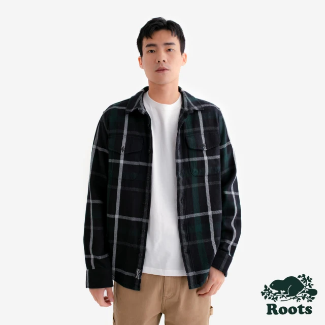 Roots Roots男裝- CYPRESS TWILL 長袖襯衫(黑色)