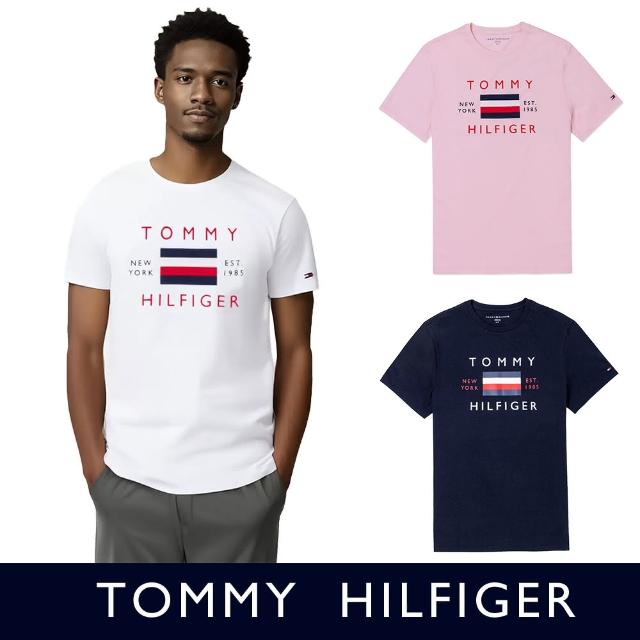 【Tommy Hilfiger】TOMMY 經典刺繡大Logo圖案短袖T恤 上衣-多色組合(可搭情侶款/平輸品/短T)