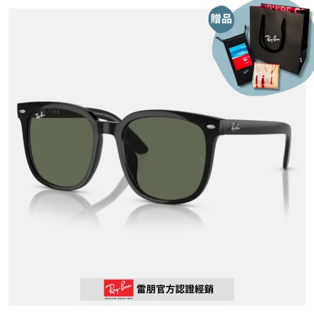 【RayBan 雷朋】方形膠框太陽眼鏡(RB4401D-601/87、601/71、601/85、601/74、601/72 57mm)