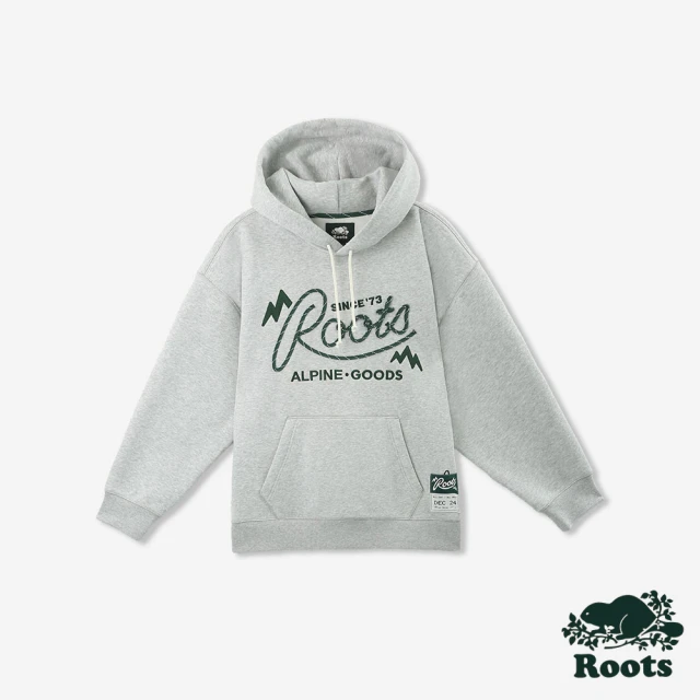 Roots Roots中性-ALPINE GOODS 連帽上衣(混色灰)