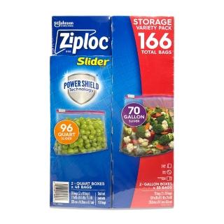 【美式賣場】Ziploc密保諾 拉鍊式保鮮夾鏈袋(166入)