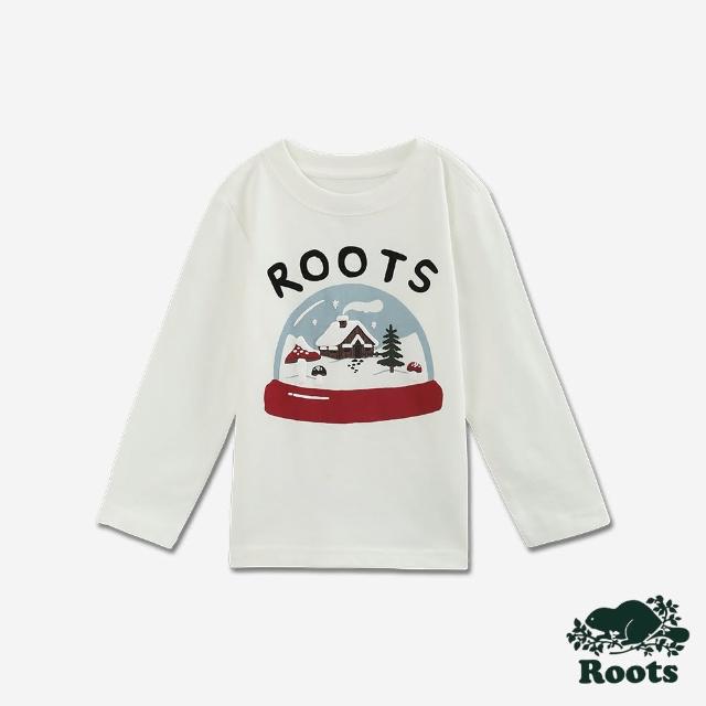 【Roots】Roots 小童-HERITAGE WINTER 長袖T恤(白色)