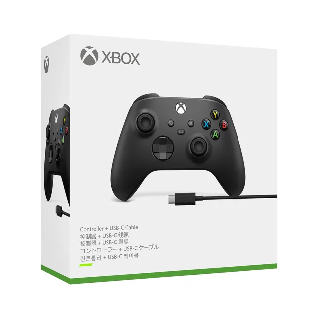 【Microsoft 微軟】XBOX 原廠無線控制器+USB-C 纜線(磨砂黑NB活動用魔物獵人適用)