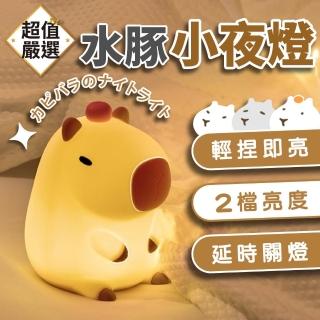 【DREAMCATCHER】水豚小夜燈(卡皮巴拉小夜燈 拍拍燈 小夜燈 夜燈 捏捏燈 水豚君夜燈 交換禮物)