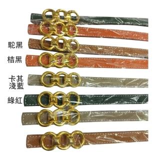 【SNOW.bagshop】皮帶淑女皮腰帶(100%進口牛皮革+五金雙面使用使用百搭)