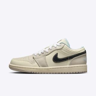【NIKE 耐吉】Wmns Air Jordan 1 Low SE 女 休閒鞋 運動 低筒 編織 奶油(HQ3440-101)