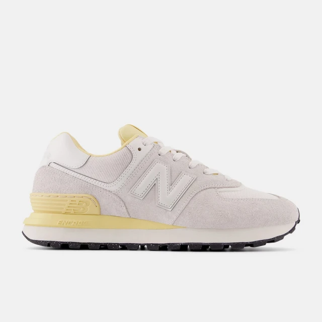 NEW BALANCE 574L 復古鞋 女鞋 休閒鞋 運動鞋 米 灰 黃 麂皮 增高 厚底 D楦 NB(U574LGWM)