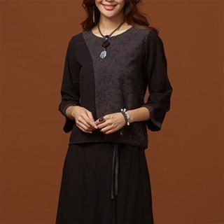 【古典美】08020刺繡抽皺上衣(棉麻/純棉/亞麻/中國風/漢服/茶禪服/手染服)