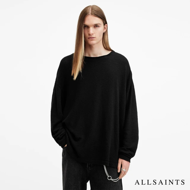 ALLSAINTS SEARS 長袖T恤Jet Black(寬鬆版型)