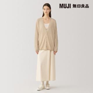 【MUJI 無印良品】女自然原色喀什米爾V領開襟衫(共2色)