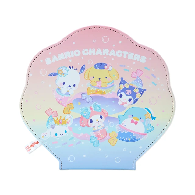 SANRIO 三麗鷗 美人魚系列 貝殼造型皮質摺疊鏡 角色集合