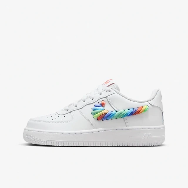 NIKE 耐吉 AIR FORCE 1 LV8 1 GS 女鞋 大童 休閒鞋 AF1 白(FQ4948100)