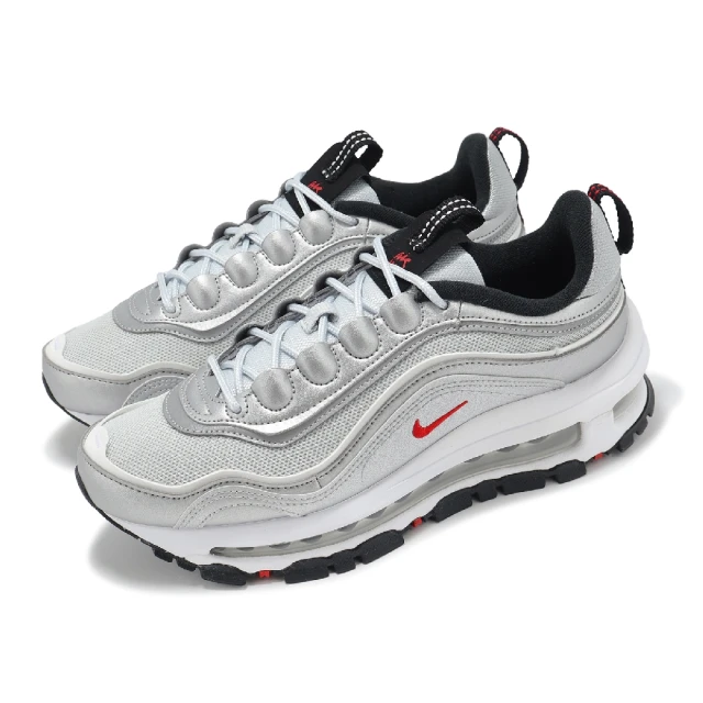 NIKE 耐吉 休閒鞋 Wmns Air Max 97 Futura 女鞋 銀 紅 氣墊 經典(HF0717-001)