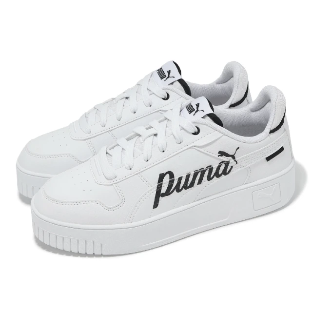 PUMA 休閒鞋 Carina Street 女鞋 白 黑 皮革 低筒 厚底 增高 小白鞋(400275-01)