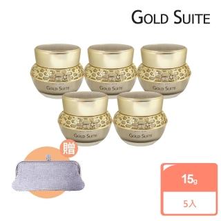 【GOLD SUITE】蜂膠彈潤奇蹟修護珍珠膏5入組(加贈 晶鑽閃耀手拿包x1)