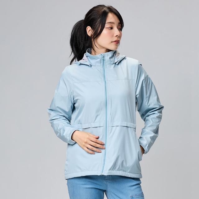 【ATUNAS 歐都納】女款石墨烯微暖輕量外套(A8GA2420W霧藍/恆溫保暖/風衣/抗靜電/防潑水/戶外休閒/旅遊*)