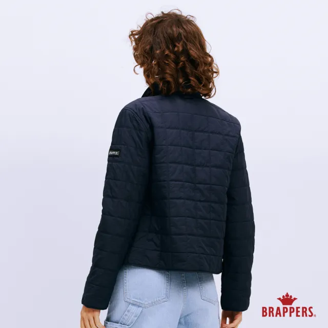 【BRAPPERS】女款 短版翻領鋪棉外套(藍)
