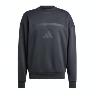 【adidas 愛迪達】M Z.N.E. CRW 男 長袖 上衣 圓領 寬鬆 運動 訓練 休閒 舒適 黑(JE7536)