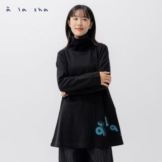 【a la sha】積木字母長版上衣