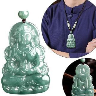 【KT DADA】翡翠度母觀音 油青冰種 玉石吊墜 翡翠項鍊 天然緬甸A貨 高檔翡翠 吊墜項鍊 招財 富貴 玉墜