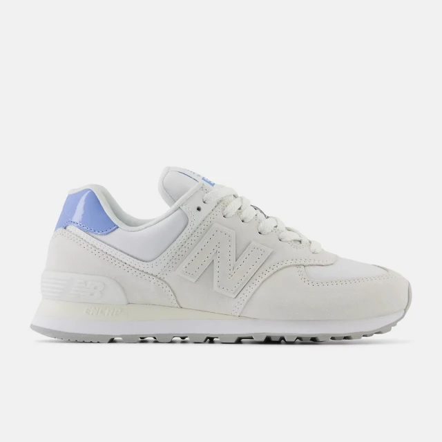 NEW BALANCE 574 女鞋 休閒鞋 運動鞋 米白 藍紫 復古 麂皮 漆皮 B楦 NB(WL5742BC)