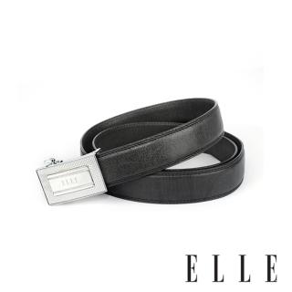 【ELLE HOMME】品牌自動扣皮帶/男士皮帶-方框格紋(白金/玫金)