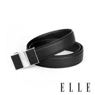 【ELLE HOMME】品牌自動扣皮帶/男士皮帶-細框底皮中白金