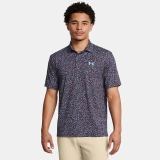 【UNDER ARMOUR】短袖上衣 男款 運動 POLO衫 歐規 UA Playoff 3.0 Printed Polo 藍紅 1378677420(S1144)
