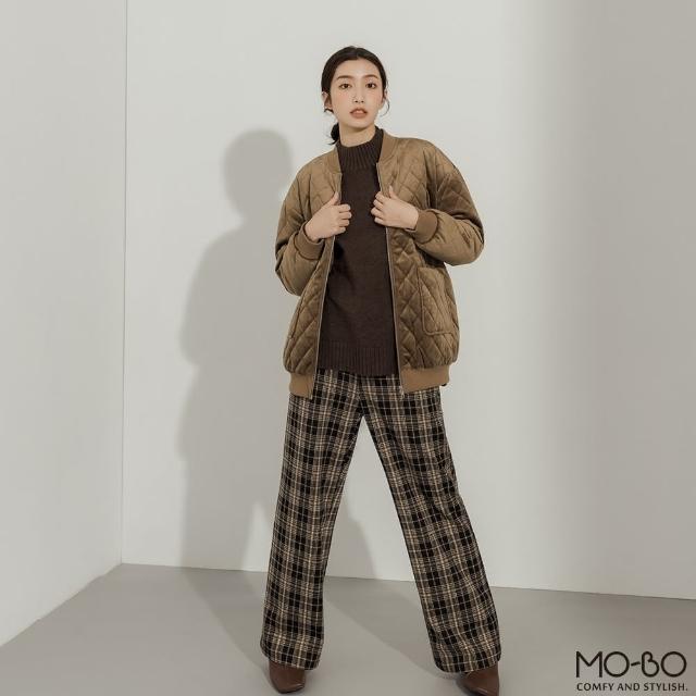 【MO-BO】舖棉菱格壓紋棒球外套