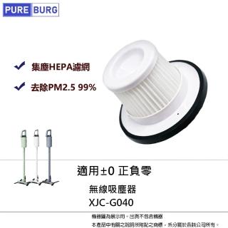 【PUREBURG】正負零 +-0 ±0適用XJC-G040無線吸塵器替換用HEPA空氣集塵濾網濾心耗材