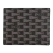 【BALLY】BALLY Pennant三角旗印花塗層皮革4卡短夾(黑)