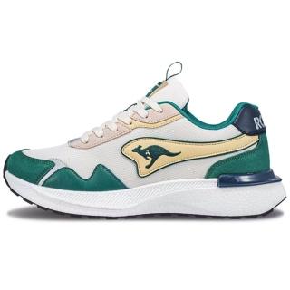 【KangaROOS】美國袋鼠鞋 男 LEGACY 美式復古跑鞋/運動/穿搭/生活 白綠(KM41605)