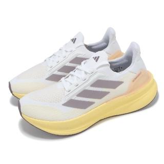 【adidas 愛迪達】慢跑鞋 Ultraboost 5X 女鞋 白 黃 緩衝 BOOST 反光 運動鞋 愛迪達(IH0685)