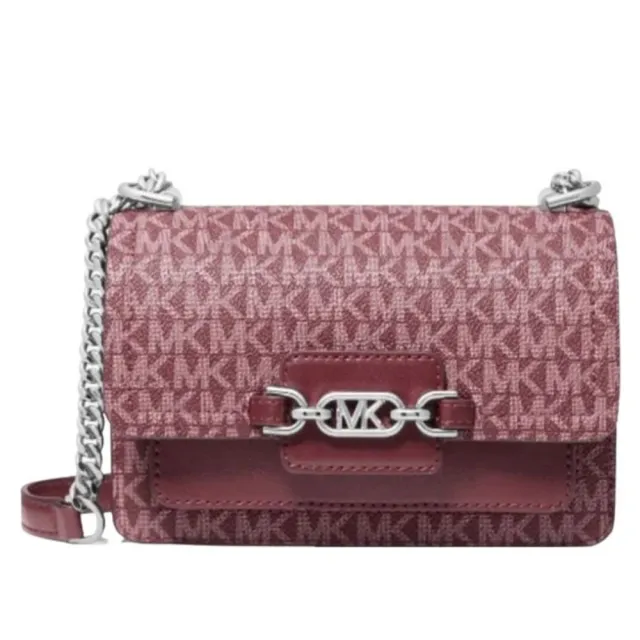 【Michael Kors】滿版LOGO造型皮革斜背包