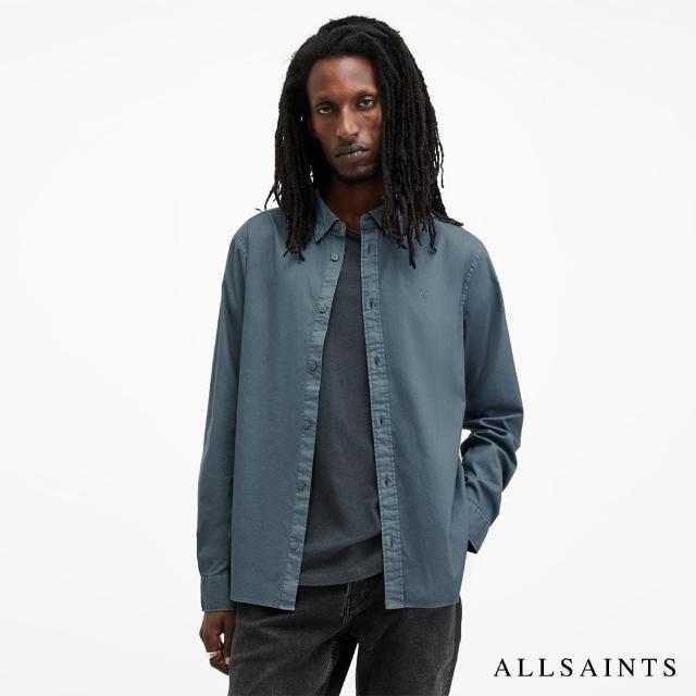 【ALLSAINTS】HAWTHORNE 長袖襯衫ASHY BLUE(修身版型)