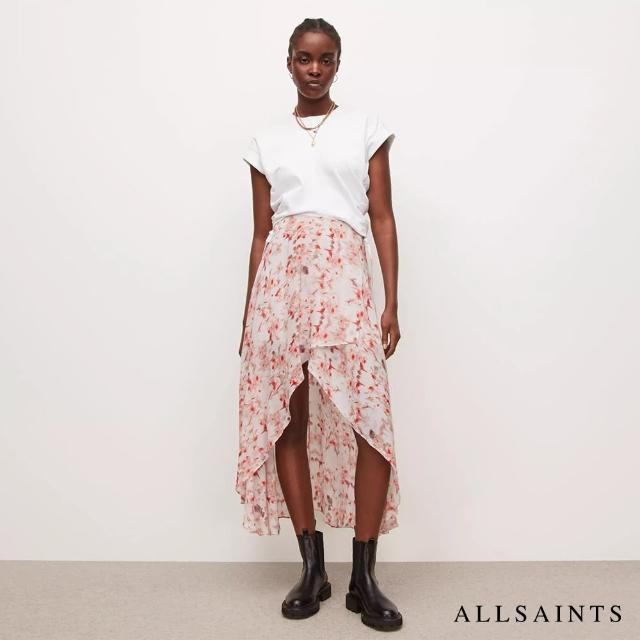 【ALLSAINTS】SLVINA MOMO 印花中長裙Pink WS052W(常規版型)