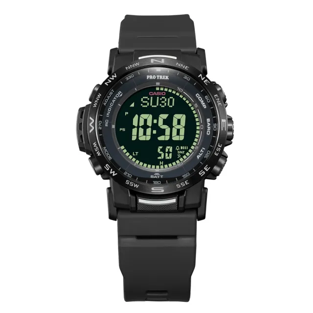 【CASIO 卡西歐】PRO TREK 電波 太陽能電力 三重感應器 戶外探險 PRW-35Y-1B_44.6mm
