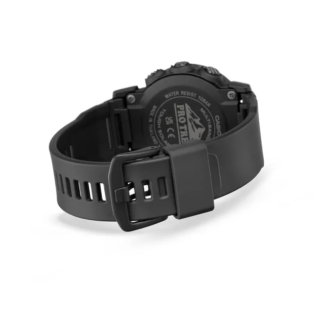 【CASIO 卡西歐】PRO TREK 電波 太陽能電力 三重感應器 戶外探險 PRW-35Y-1B_44.6mm